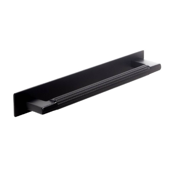 ARDEN FLUTED D c/w BACKPLATE Cupboard Handle - 160mm h/c size - 4 finishes (PWS H1183.160497)