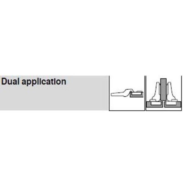 CLIP Top HINGE with BLUMOTION - Onyx Black finish - 110 opening - DUAL Application (BLUM71B3650OB)