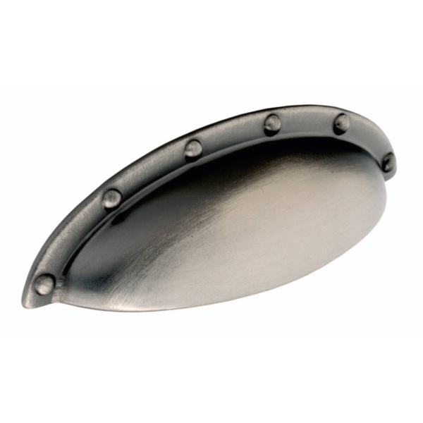 BELGRAVE FAUX RIVET CUP Cupboard Handle - 64mm h/c size - 4 finishes (PWS 8/952.B)