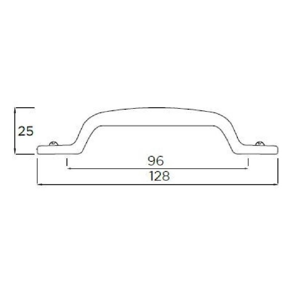 BELGRAVE FAUX SCREW D Cupboard Handle - 96mm h/c size - 4 finishes (PWS 8/951.B)