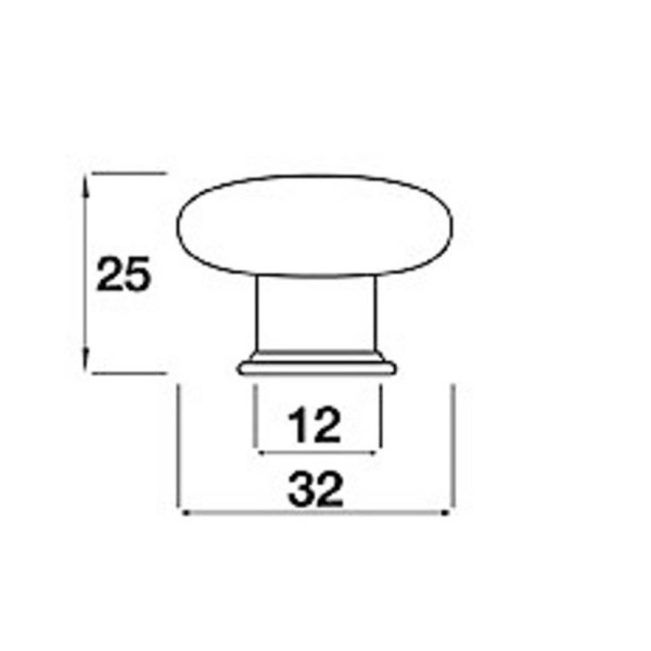 BRAFFERTON KNOB Cupboard Handle - 32mm diameter - PEWTER/BLACK MATT STEEL finish (PWS K562.32.BMS)