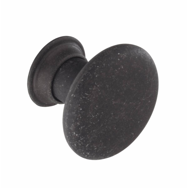 CLAREMONT ROUND KNOB Cupboard Handle - 30mm diameter - 3 finishes (PWS K1106.30 / K562.32.SMB)