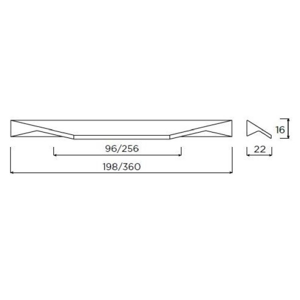 CLERKENWELL TRIM Cupboard Handle - 2 sizes - 2 finishes (PWS H1124/H1128)