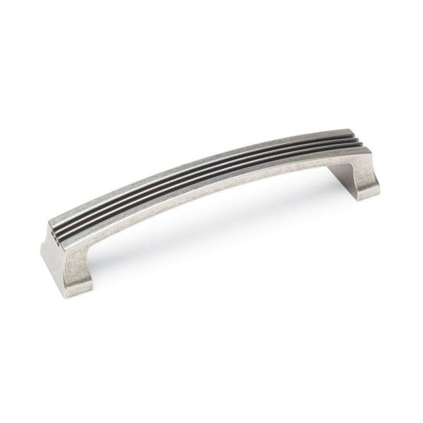 CROMWELL GROOVED D Cupboard Handle - 160mm h/c size - PEWTER finish (ECF FF84660)