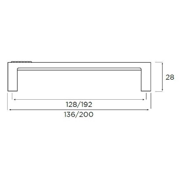 CRYSTAL SLIM D Cupboard Handle - 2 sizes - POLISHED CHROME & CRYSTAL EFFECT finish (PWS KDH3012/3013)