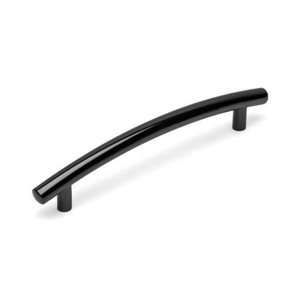 CURVED Rod Cupboard Handle - 128mm h/c size - 2 finishes (ECF FF59628)