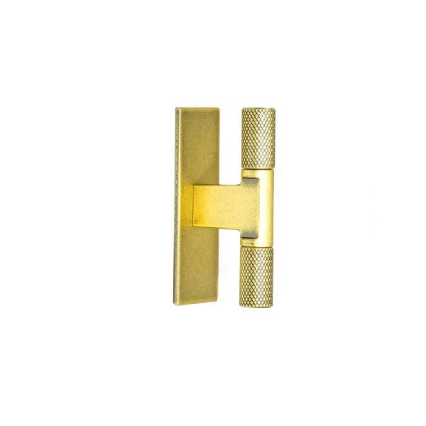 DIDSBURY KNURLED T KNOB c/w BACKPLATE Cupboard Handle - 72mm long - 4 finishes (PWS H1158.72B496)