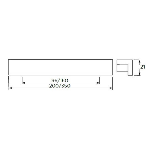 DRAYTON TRIM Cupboard Handle - 2 sizes - 5 finishes (PWS H1175.96/H1175.160)