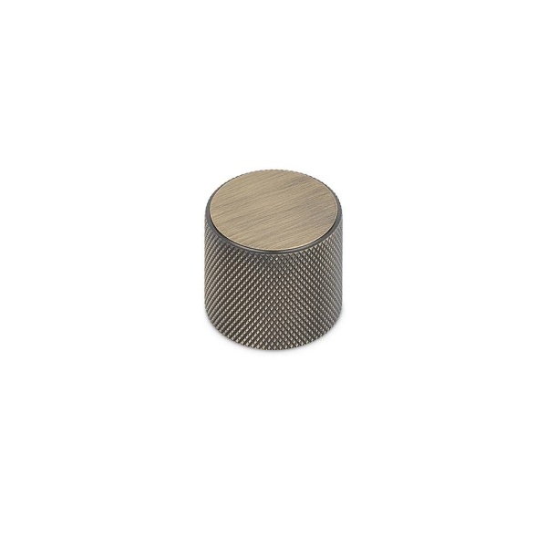 FENDER KNURLED Round Knob Cupboard Handle - 30mm dia/30mm long - 4 finishes  (ECF FF13930)