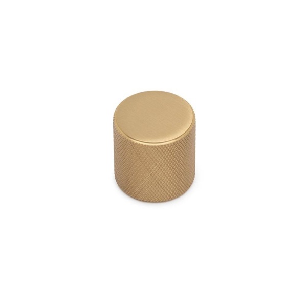 FENDER KNURLED Round Knob Cupboard Handle - 30mm dia/30mm long - 4 finishes  (ECF FF13930)