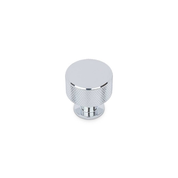 FENDER KNURLED Round Post Knob Cupboard Handle - 30mm diameter - 3 finishes  (ECF FF12500)