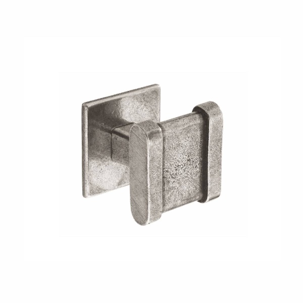 HAMPSHIRE SQUARE KNOB Cupboard Handle - 32mm x 32mm - POLISHED PEWTER finish (PWS K886.30.PE)