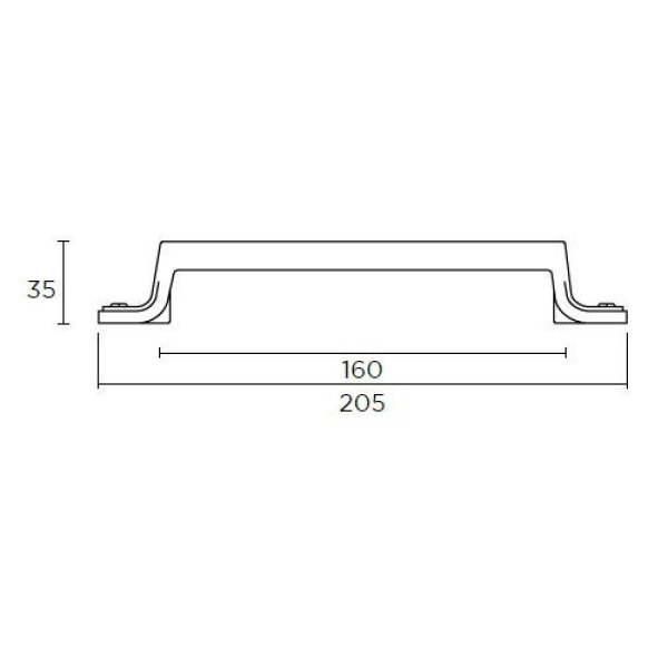 HARTON FAUX SCREW D Cupboard Handle - 160mm h/c size - 2 finishes (PWS H1147.205)