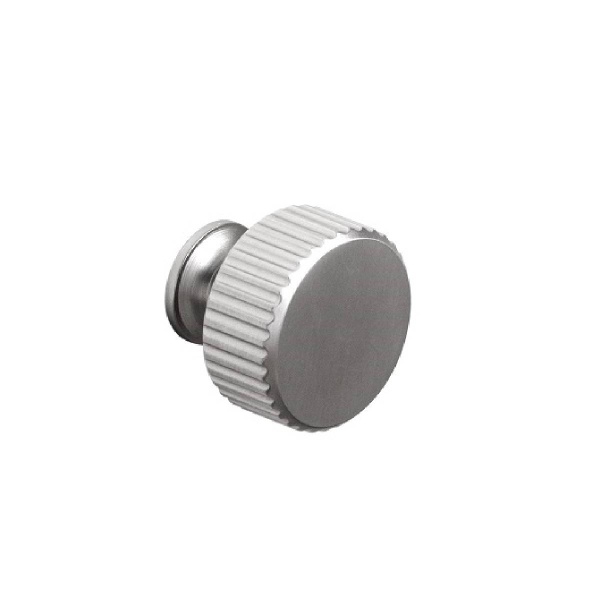 HENLEY FLUTED ROUND KNOB Cupboard Handle - 30mm diameter - 4 finishes (PWS K1137.30)