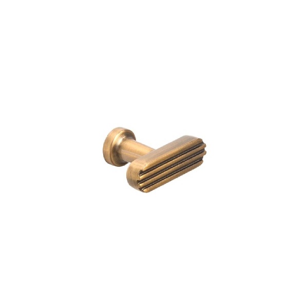 HENLEY FLUTED T KNOB Cupboard Handle - 38mm long - 4 finishes (PWS H1182.38)