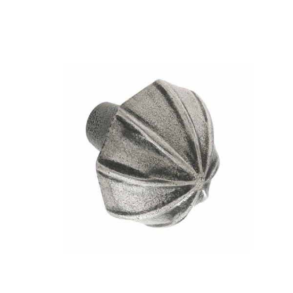 HIDCOTE OCTAGONAL KNOB Cupboard Handle - 40mm diameter - RAW PEWTER finish (PWS K305.40.PE)