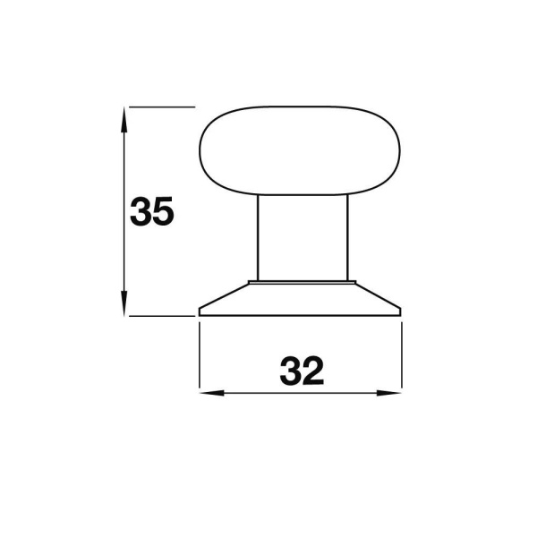 HOLMES/MILNER CERAMIC CRACKLE ROUND KNOB Cupboard Handle - 35mm diameter - 2 finishes (PWS K371/373)