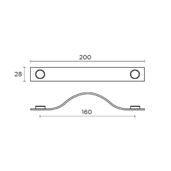 JEAKER STRAP Cupboard Handle - 160mm h/c size - BLACK or BROWN LEATHER finishes (PWS H1150.160)