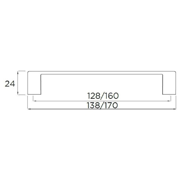 KILBURN D Cupboard Handle - 2 sizes - 2 finishes (PWS H868/H869/H1115)