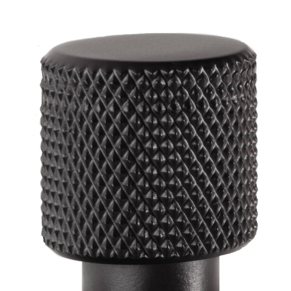 KNURLED ROUND KNOB Cupboard Handle - 20mm diameter - 3 finishes (PWS K1111.20)