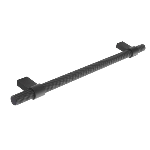 KNURLED T BAR Cupboard Handle - 192mm h/c or 448mm h/c sizes - 3 finishes (PWS H1126.257 / H1126.448)