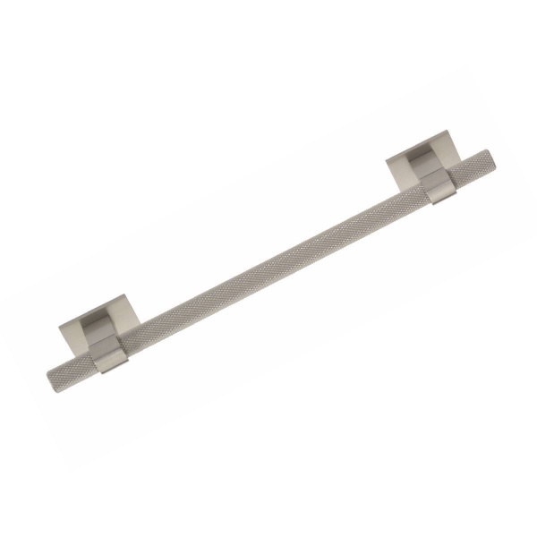 KNURLED T BAR c/w RECTANGLE BACKPLATES Cupboard Handle - 2 sizes - 3 finishes (PWS H1126.257 / H1126.448)