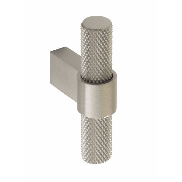 KNURLED T KNOB Cupboard Handle - 60mm long - 3 finishes (PWS H1125.35)