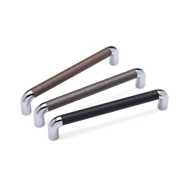 LANY KNURLED Rod Cupboard Handle - 2 sizes - 3 finishes (ECF FF12660/FF12620)