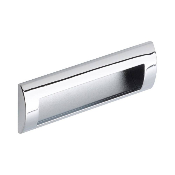 LETTERBOX Cupboard Handle for Routed Door - Flat or Curved - 128mm h/c size - 2 finishes (ECF FF68228/FF89228)