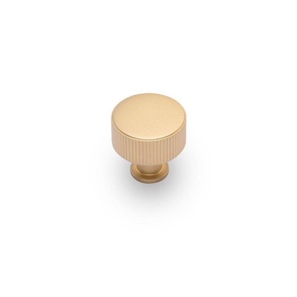 LINEA REEDED Round Post Knob Cupboard Handle - 30mm diameter - 4 finishes  (ECF FF13700)