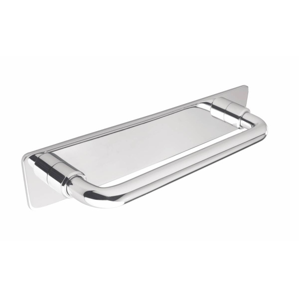 LINTON TROWEL D Cupboard Handle - 128mm h/c size - POLISHED CHROME finish (PWS H1080.128.CH)