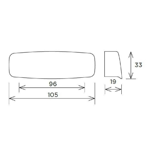 LLOYD CUP Cupboard Handle - 96mm h/c size - 9 finishes (PWS H1155.96)