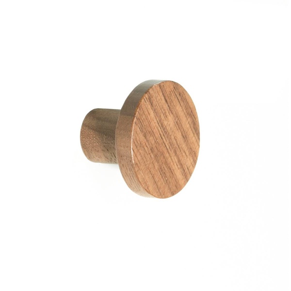 MALMO WOODEN ROUND KNOB Cupboard Handle - 30mm diameter - 4 finishes (PWS K1127.30)