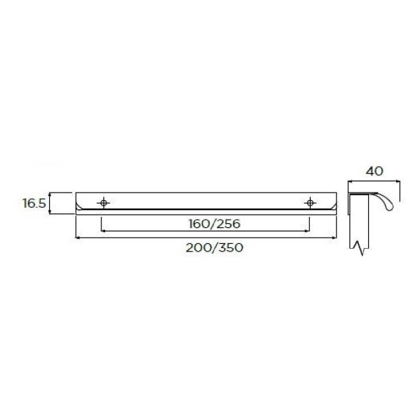 MARYLEBONE TEARDROP REAR FIXED TRIM Cupboard Handle - 3 sizes - 2 finishes (PWS H1087.SS/H1087.BS)