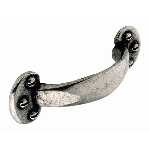 MATHON FAUX SCREW BEAN D Cupboard Handle - 96mm h/c size - RAW PEWTER finish (PWS H151.96.PE)