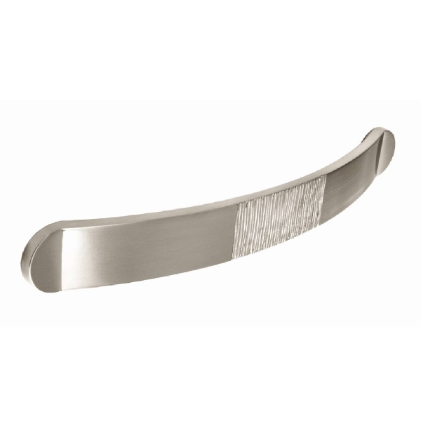 MELTON BOW Cupboard Handle - 160mm h/c size - BRUSHED STAINLESS STEEL EFFECT finish (PWS H529.160.SS)