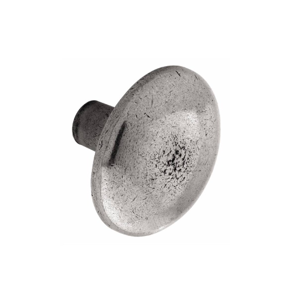 MILVERTON MUSHROOM KNOB Cupboard Handle - 40mm diameter - RAW PEWTER finish (PWS K795.40.PE)