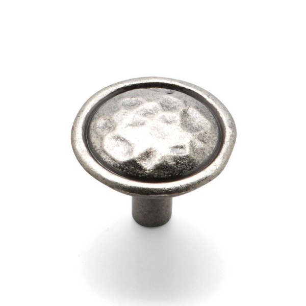 MOTTLED Round Knob Cupboard Handle - 35mm diameter - 2 finishes (ECF FF86435)