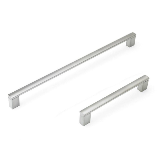 OVAL Aluminium Bar Cupboard Handle - 2 sizes - BRUSHED NICKEL finish (ECF FF816**)