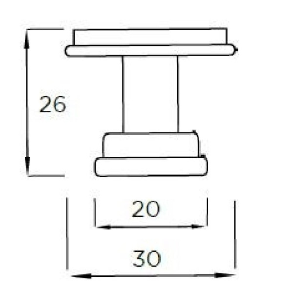 PELTON KNOB Cupboard Handle - 30mm dia - POLISHED STAINLESS STEEL EFFECT finish (PWS 6432SS)