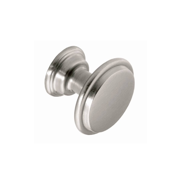 PELTON KNOB Cupboard Handle - 30mm dia - POLISHED STAINLESS STEEL EFFECT finish (PWS 6432SS)