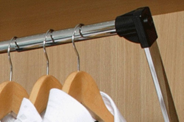 PULL-DOWN WARDROBE HANGING RAIL in 2 extendable sizes (ECF WWPDHR1 / WWPDHR2)