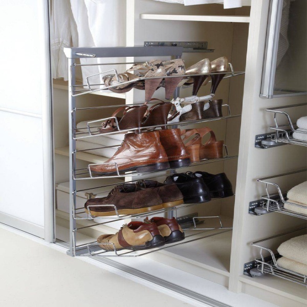 5-TIER PULL-OUT SOFT CLOSE SHOE RACK - Left or Right Hand options (ECF WW PSR5)