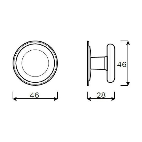 REETH ROUND KNOB Cupboard Handle - 46mm diameter - 4 finishes (PWS K1113.46.CH)