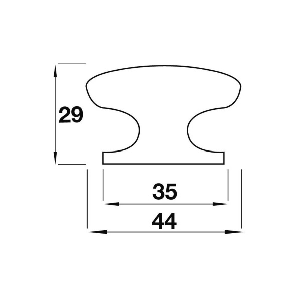 SPENCER WOODEN KNOB Cupboard Handle - 44mm diameter - LACQUERED OAK finish (PWS S87/44X20)