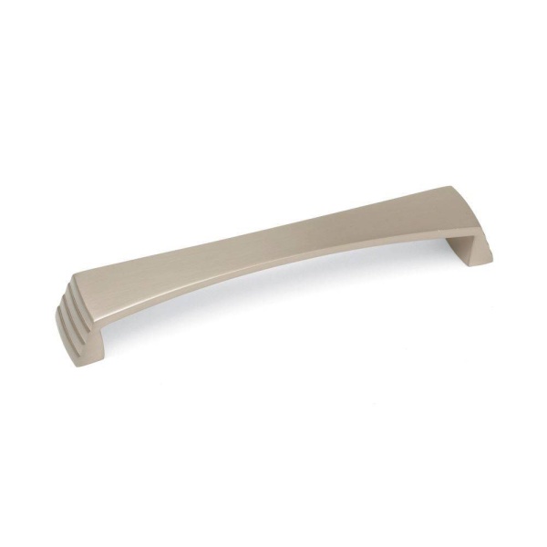 STEPPED D Cupboard Handle - 160mm h/c size - BRUSHED NICKEL finish (ECF FF68860)