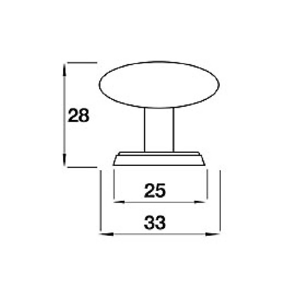 STIVICHALL KNOB Cupboard Handle - 33mm diameter - 2 finishes (PWS K266.33.AB / K265.33.PE)