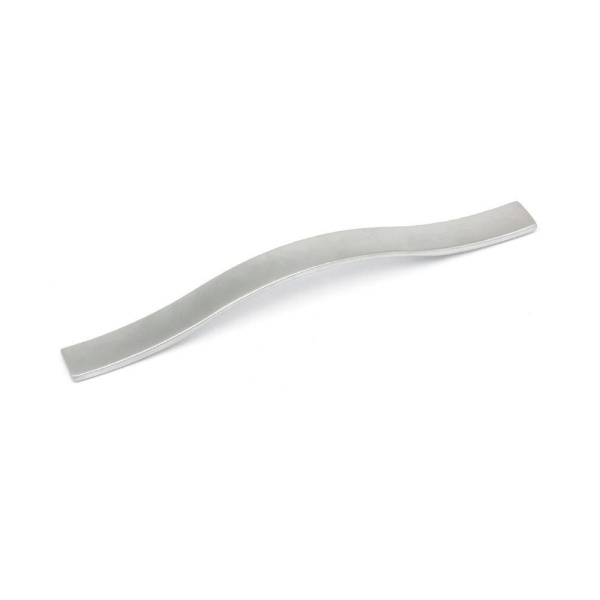 STRAP Cupboard Handle - 128mm h/c size - SATIN CHROME finish (ECF FF55828)