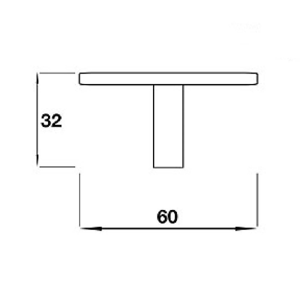 TAXAL SQUARE KNOB PULL Handle - 32mm h/c size - SATIN NICKEL finish (PWS K686.32.SN)