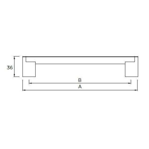 THORPE 14mm dia BAR Cupboard Handle - 10 sizes - BRUSHED S/STEEL EFFECT finish (PWS H109-H119.SS)